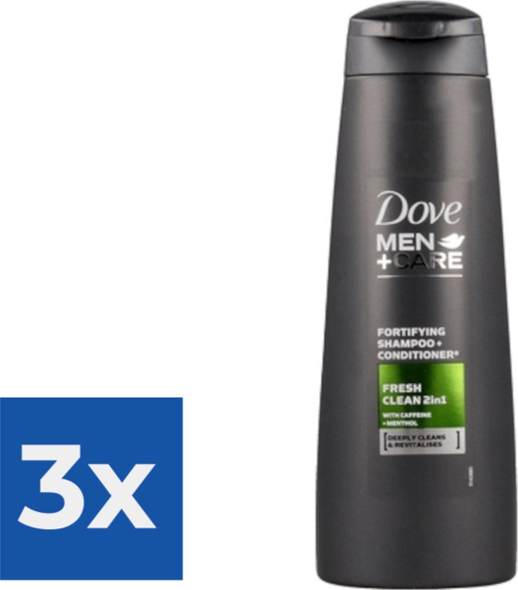 Dove Shampoo Men Care Fresh Clean 2in1 250ML - Voordeelverpakking 3 stuks