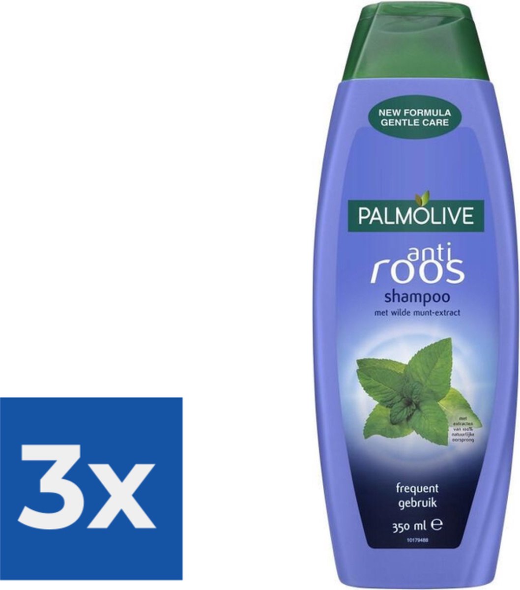 Palmolive Anti Roos Shampoo met Wilde Munt-Extract 350 ml - Voordeelverpakking 3 stuks