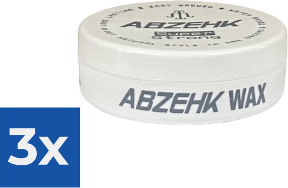 Abzehk Hair Wax Grey Super Strong 150ml - Voordeelverpakking 3 stuks