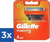 Gillette Fusion5 - Scheermesjes/Navulmesjes - 4 Stuks - Voordeelverpakking 3 stuks