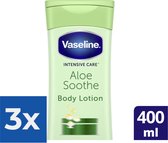 Vaseline Intensive Care Aloe Soothe Bodylotion - 400 ml - Voordeelverpakking 3 stuks