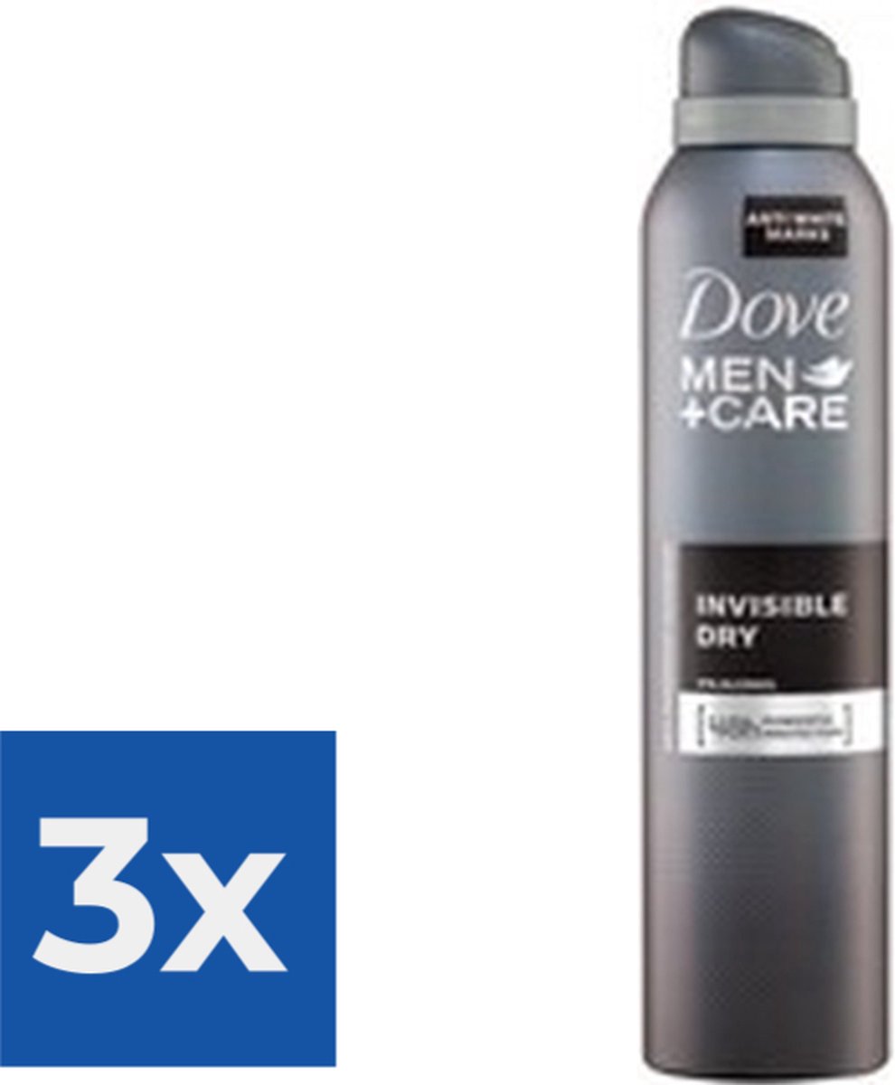 Deodorant Spray Men Invisible Dry Dove (250 ml) - Voordeelverpakking 3 stuks