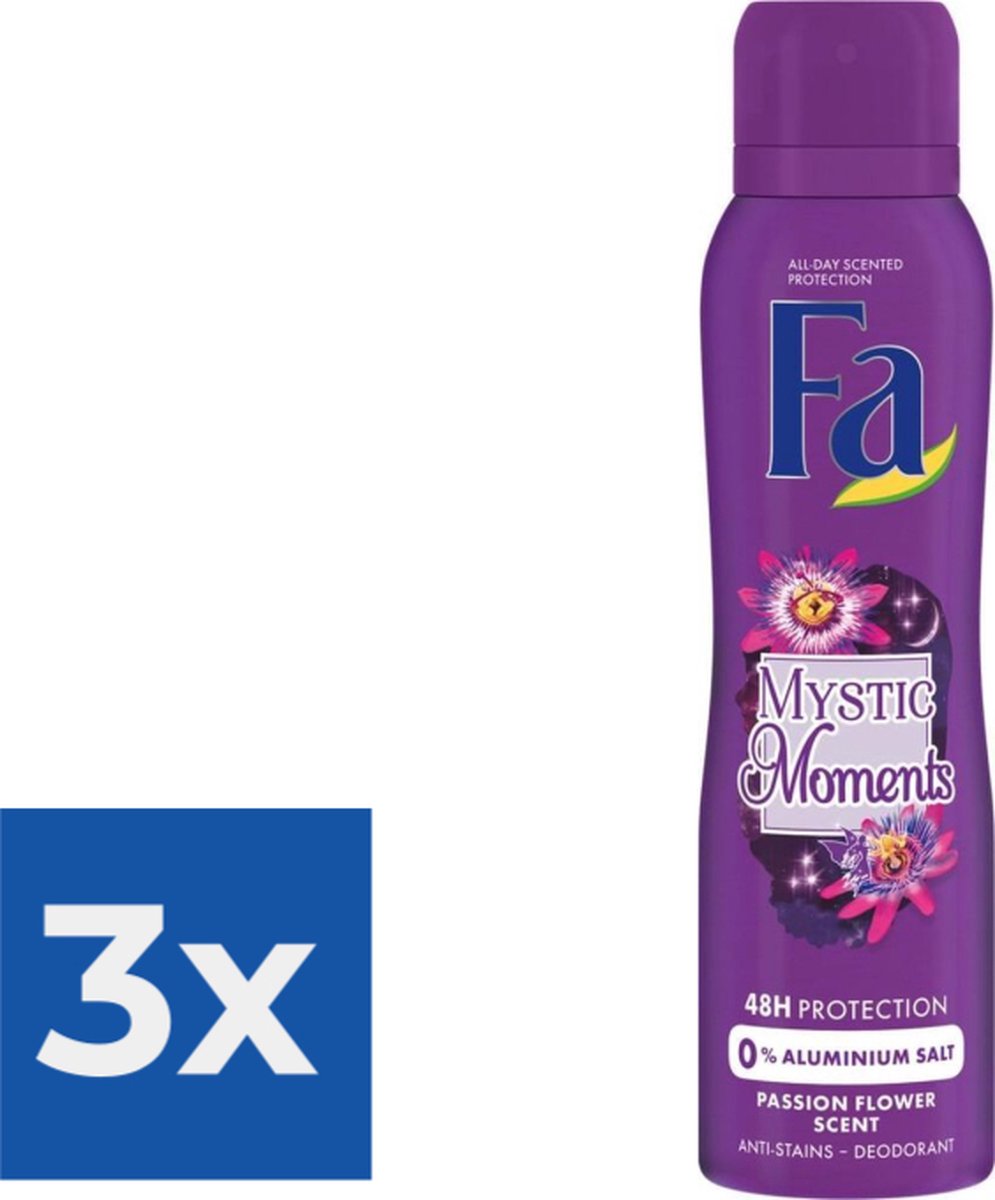 Goedkoopste Fa Mystic Moments Deodorant Spray 150ml - Voordeelverpakking 3 stuks