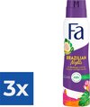 Fa Deodorant Brazilian Nights 150 ml - Voordeelverpakking 3 stuks