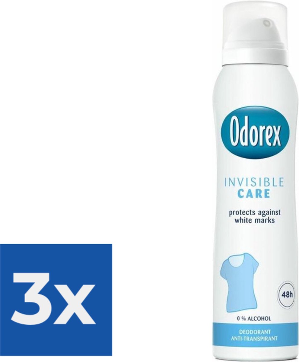 Goedkoopste Odorex Deospray - Invisible Care 150 ml - Voordeelverpakking 3 stuks