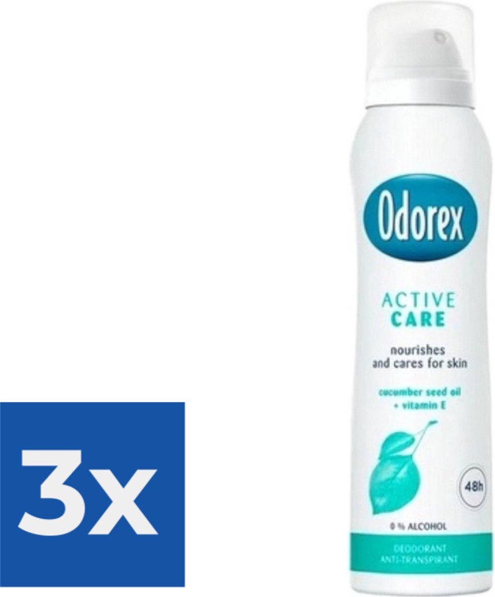 Goedkoopste Odorex Deospray - Active Care 150 ml - Voordeelverpakking 3 stuks