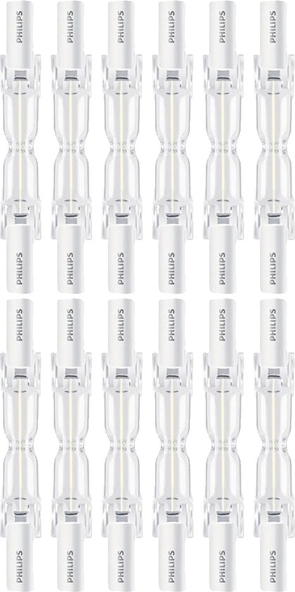 Philips R7s Halogeenlamp 78mm - 90W 1584lm - Staaflamp 230V - Halogeen Lampjes Insteek - Dimbaar - Warm Wit - Per 12 Halogeenlampen
