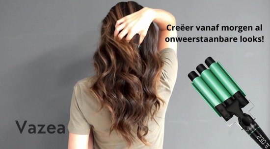 Vazea Gaufrier - Turquoise - 5 Attachements - Cheveux Longs et Courts - Fer  à Friser -... | bol