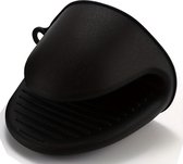 Livano Ovenhandschoenen - Siliconen Ovenwanten - Hittebestendig - BBQ - Barbecue Handschoenen - Zwart 1 Stuk