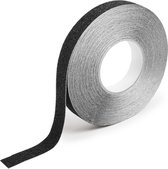 Antislip tape - Zwart - 25 mm breed - Veiligheidstape extra grof - Rol 18,3 meter