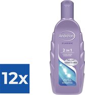 Andrelon Shampoo 2 in 1 300 ml - Voordeelverpakking 12 stuks