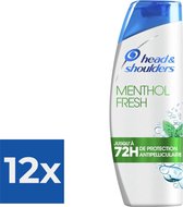 Head & Shoulders Menthol Fresh Shampoo 285 ml - Voordeelverpakking 12 stuks