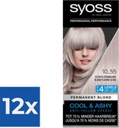 SYOSS Color Blond Cool Blonds 10-55 Ultra Platinum Blond - 1 stuk - Voordeelverpakking 12 stuks
