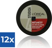 L'Oréal Paris Studio Line Matt & Messy Zero Shine Dry Sponge - 150 ml - Voordeelverpakking 12 stuks