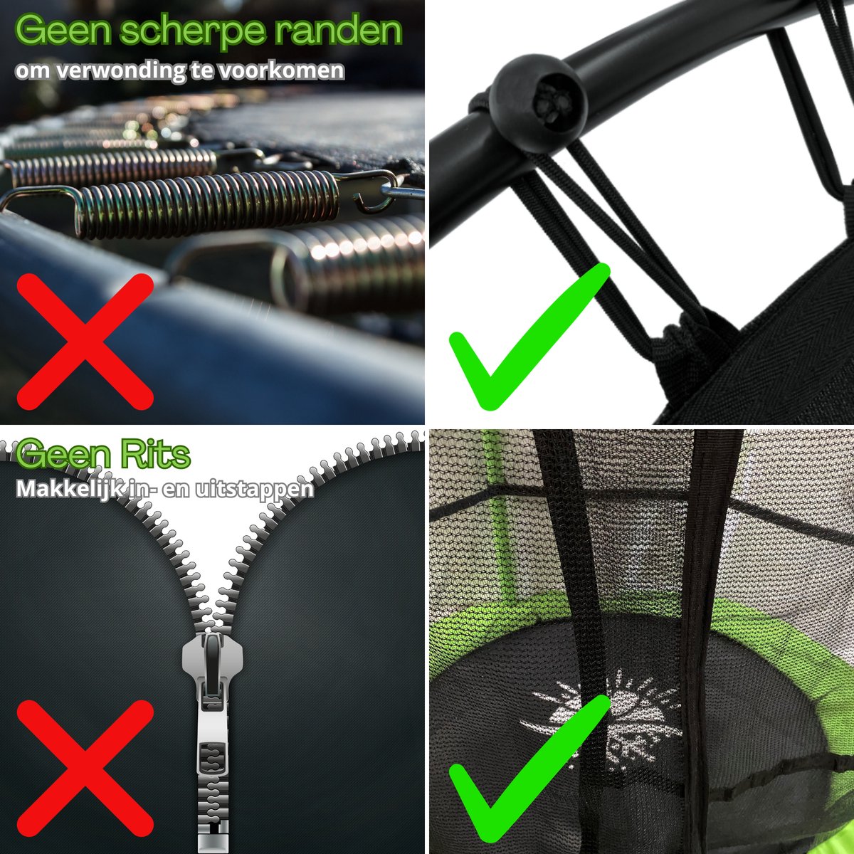 Rijoka Kinder Trampoline Met Veiligheidsnet - Ø140 x 180cm - Indoor & Outdoor Kindertrampoline - Speeltoestel – foto 4