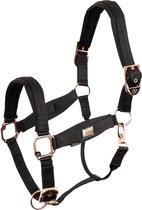 BR Halster Met Rose Gold - Black - Maat Pony