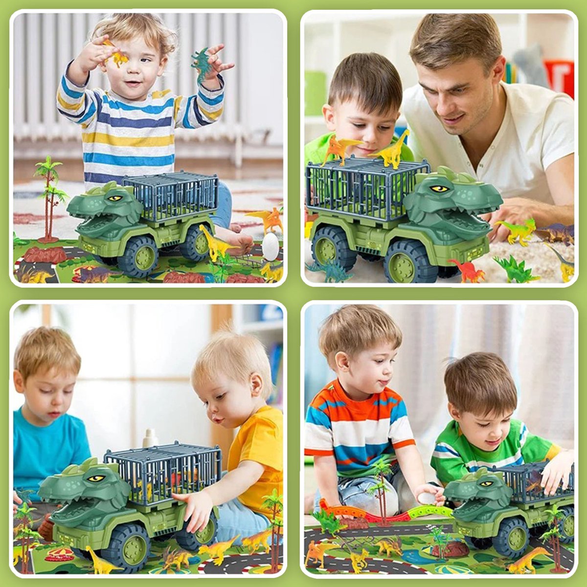 Nince Dinosaurus Transport Truck - Speelgoed Auto met 16 Dino's - Dino - Auto Speelgoed - Jongens Speelgoed - Meisjes Speelgoed - Speelgoed 3 Jaar - Speelgoed 4 Jaar - Speelgoed 5 Jaar - Kinderspeelgoed - Dinosaurus - Speelgoed Autos Jongens — afbeelding 4