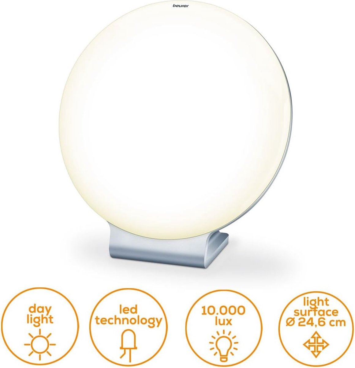 Zybra Premium Wake Up Light, Digitale Wekker met 20 Helderheidsniveaus, 25 Natuurgeluiden, Nachtlampje, White Noise Functie