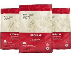 Alex Meijer - Regular Koffie - Koffiepads - 3 Zakken met 36 Koffiepads