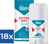 Odorex Extra Dry Deodorant Stick - Beschermt Je Optimaal Tegen Overmatige Transpiratie - Zonder Alcohol of Parfum - 40 ml - Voordeelverpakking 18 stuks
