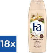 Fa Douche 250 ml Cream & Oil Cacao - Voordeelverpakking 18 stuks