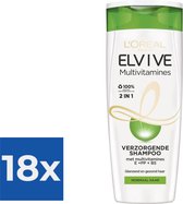 L'Oréal Paris Elsève Multivitamines 2-en-1 - 250 ml - Shampooing - Pack économique 18 pièces