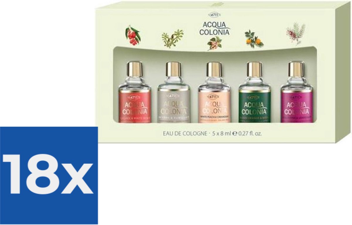 Goedkoopste Acqua Colonia miniaturen set 5 x 8 ml - Voordeelverpakking 18 stuks
