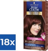 Poly Color Creme Haarverf 71 - Mahonie - 1 stuk - Voordeelverpakking 18 stuks