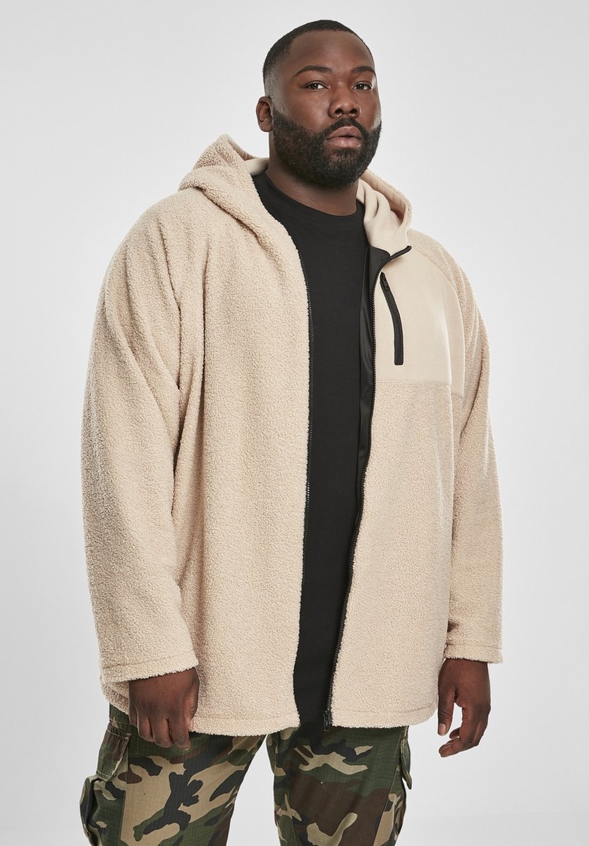 Urban Classics Hooded Sherpa Jacket L Creme