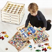 Boîte de tamis de tri à 4 plateaux pour Lego, boîte de tamis de tri pour trier les briques Lego, système de tri pour Lego, 3 tailles différentes, boîtes empilables pour Lego, cadeau pour les amateurs de Lego.