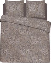 Home Impressions® Chique premium kwaliteit Taupe Paisley lits-jumeaux hotel kwaliteit Dekbedovertrek 240x220cm met 2 bijhorende slopen - 100% katoen