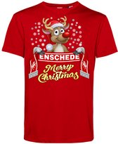 T-shirt Enschede | Foute Kersttrui Dames Heren | Kerstcadeau | FC Twente supporter | Rood | maat XS