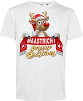 T-shirt Maastricht | Foute Kersttrui Dames Heren | Kerstcadeau | MVV supporter | Wit | maat L