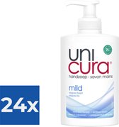 Unicura Vloeibare Zeep Mild 250ml - Voordeelverpakking 24 stuks