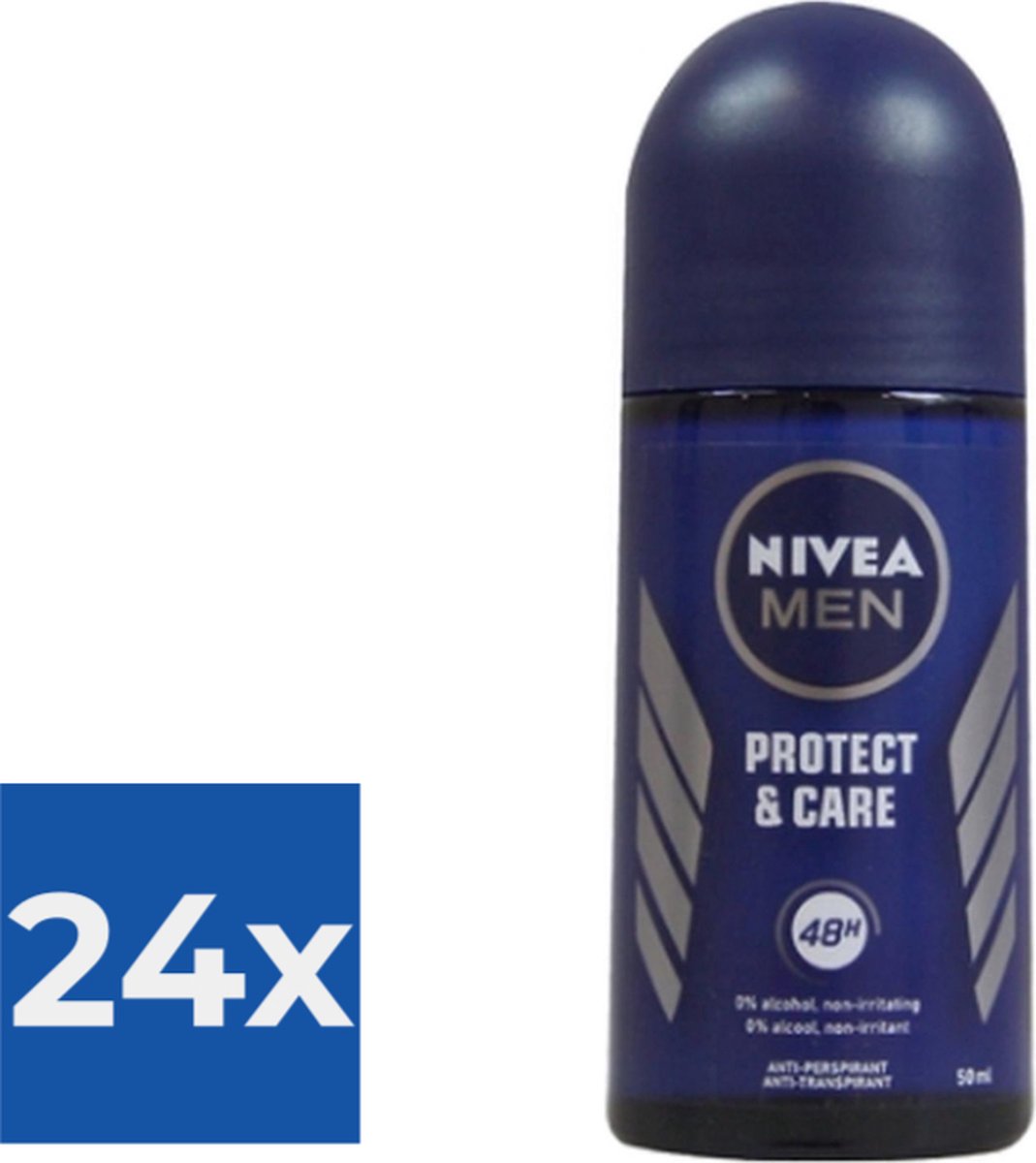Goedkoopste Nivea Deo Roll-on Men - Protect & Care - 50ml - Voordeelverpakking 24 stuks