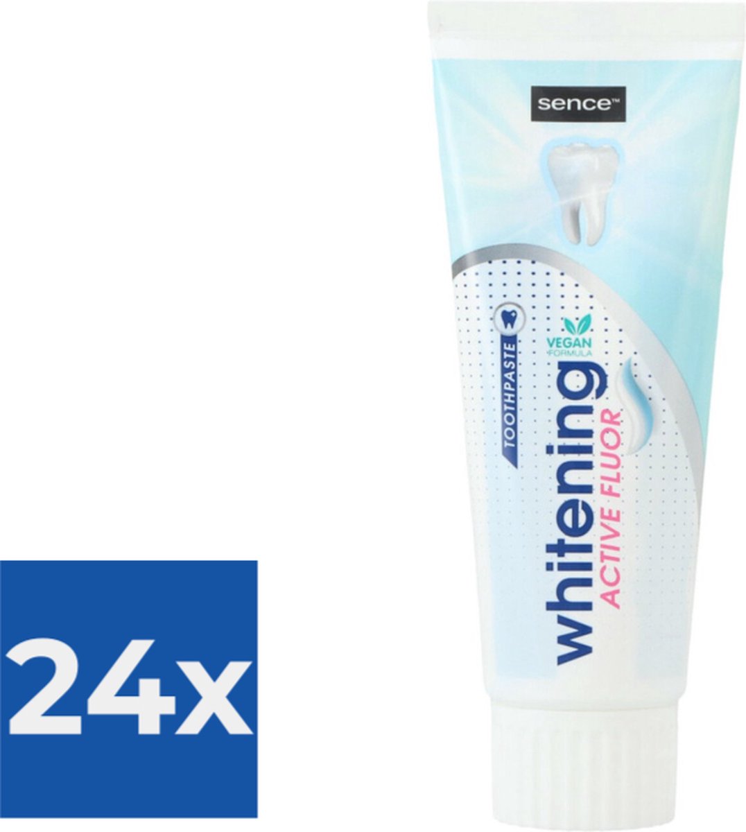 Goedkoopste Sence Fresh Tandpasta Whitening Fluor Fresh 75 ml - Voordeelverpakking 24 stuks