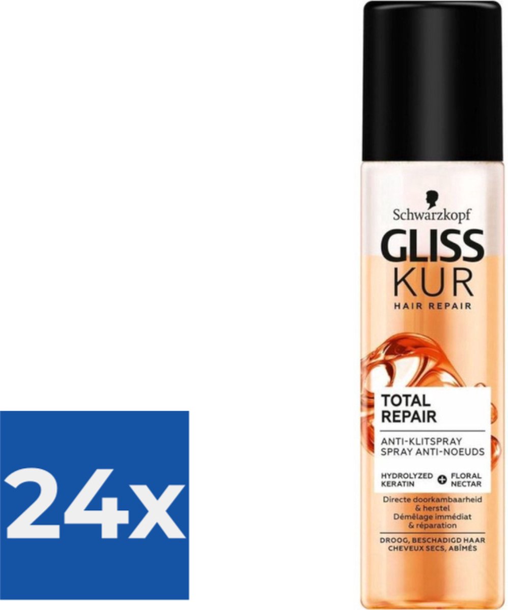 Gliss Total Repair Anti-Klitspray 200ml - Voordeelverpakking 24 stuks