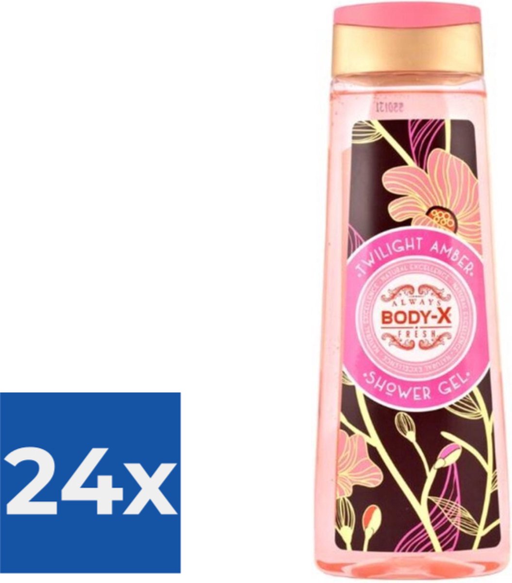 Goedkoopste Body-X Women Douchegel | Twilight Amber | 500 ml - Voordeelverpakking 24 stuks