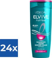 L’Oréal Paris Elvive Full Fiber Shampoo - 250 ml - Voordeelverpakking 24 stuks
