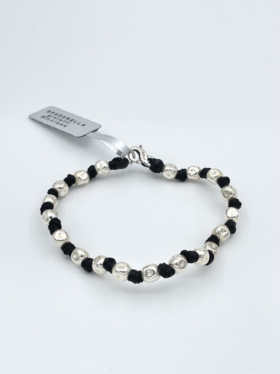 Spadarella Gioielli - SPBR349- Armband - 925 Zilver - 6mm - Black 4000 - 19 Cm