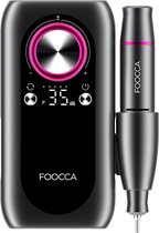 FOOCCA® Elektrische Nagelvijl - 35000 RPM PRO Luxe - Nagelfrees - Draadloos & Oplaadbaar - Draagbaar - Manicure en Pedicure Set - Compact met Broekriemclip - 11 Bitjes en 65 Schuurrolletjes