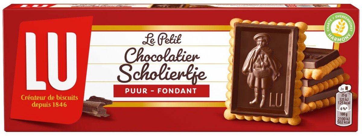 Lu Scholiertje Scholiertje puur 4 x 150 gram