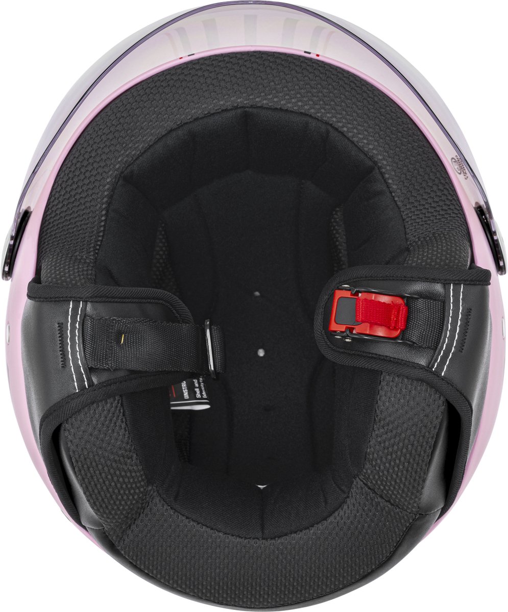 BEON Design Scooterhelm - Mat Roze - M - Jethelm met Vizier - Motorhelm voor Dames - Geschikt voor Vespa, Scooter, Brommer, Motor en Snorfiets – foto 6