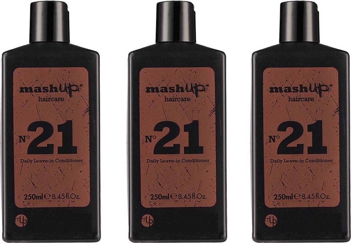 mashUp haircare N° 21 Daily Leave-in Conditioner 250ml - 3 stuks