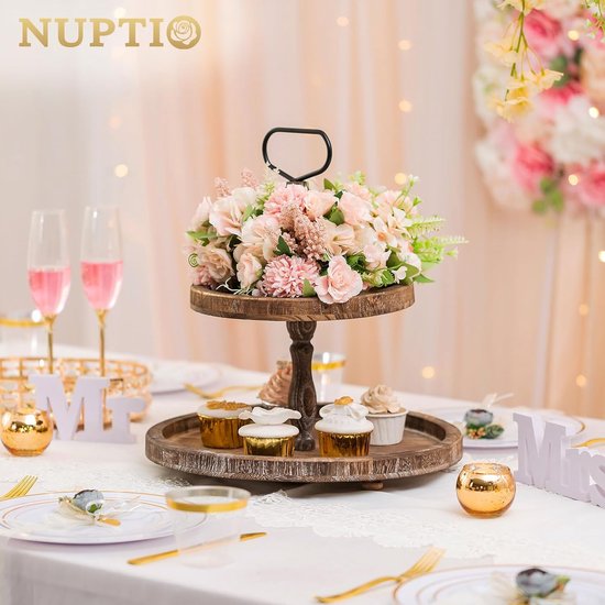 Nuptio Houten Taartstandaard Set