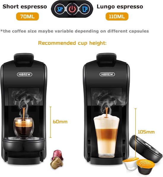 CREATE /POTTS/Express Coffee Maker Black/Small, Light and Compact, Adjustable, Multi-Capsule Espresso Machine CREATE /POTTS/Express Coffee Maker Black/Small, Light and Compact, Adjustable, Multi-Capsule Espresso Machine