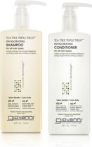 Giovanni Cosmetics - Tea Tree Value Size Set - Shampooing + Après-shampooing 2x 710 ml