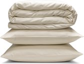 Yodormi | Touche de nuages | Ensemble housse de couette | Fil unique Premium | 100% coton biologique | Tissage satiné avec finition luxueuse | Housse de couette modèle goulot de bouteille | Blanc chaud | 240 x 220