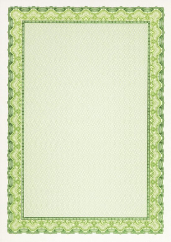 Decadry - Certificaat / Diplomapapier A4 Schelp smaragdgroen - 25 vel