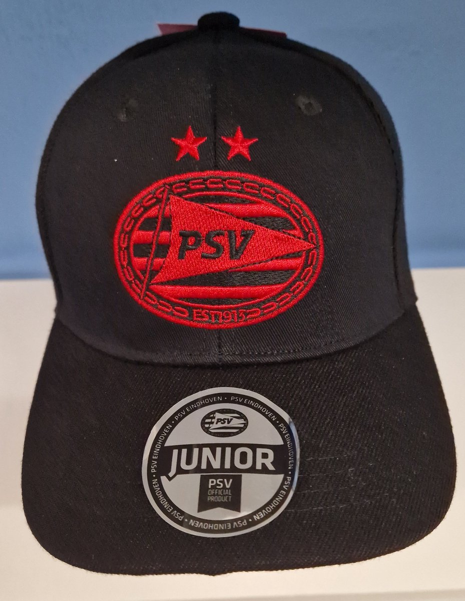 PSV Cap Logo Zwart - Rood JR